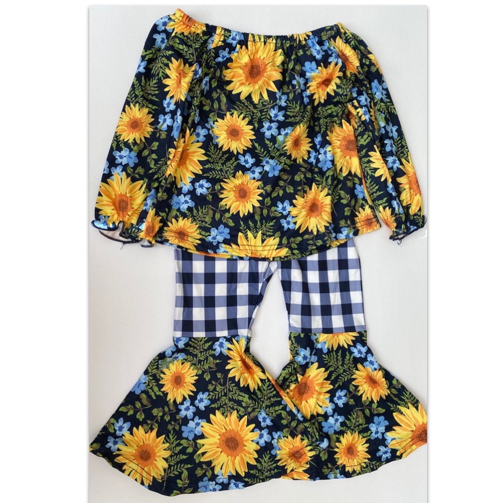 Sunflower Plaid Bell Set